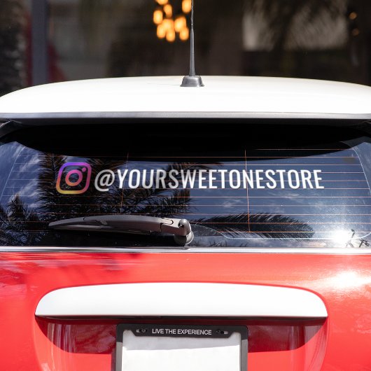 ソーシャルメディアアイコン＆インスタグラムハンドルネームステッカー ウィンドウサイン