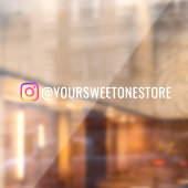 ソーシャルメディアアイコン＆インスタグラムハンドルネームステッカー ウィンドウサイン (シート2)