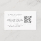 ソーシャルメディアアイコンQRコー感謝していドを割引する エンクロージャーカード (裏面)