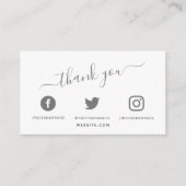 ソーシャルメディアアイコンQRコー感謝していドを割引する エンクロージャーカード (正面)