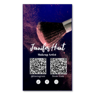 ソーシャルメディアインフルエンサートレンディースタイルQRcode マグネット名刺