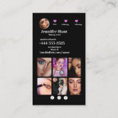 ソーシャルメディアインフルエンサートレンディースタイルQRcode 名刺 (裏面)