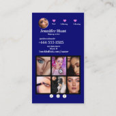 ソーシャルメディアインフルエンサートレンディースタイルQRcode 名刺 (裏面)