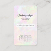 ソーシャルメディアインフルエンサーモダンホログラフィーガーリー 名刺 (裏面)