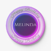 ソーシャルメディアインフルエンサー光リングや輪紙プレート ペーパープレート (正面)