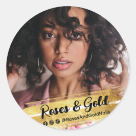 ソーシャルメディアインフルエンサー美しいブランドモデル写真 ラウンドシール