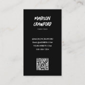 ソーシャルメディアインフルエンサーQRコード 名刺 (裏面)