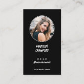 ソーシャルメディアインフルエンサーQRコード 名刺 (正面)