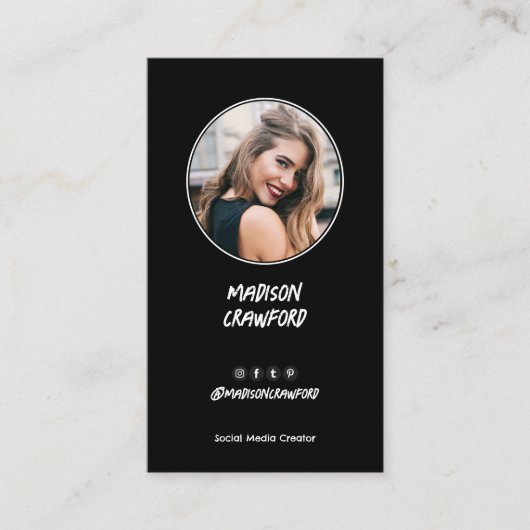 ソーシャルメディアインフルエンサーQRコード 名刺 (正面)