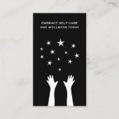 ソーシャルメディアエステティシャンスキンケアハンズスターズおもしろい 名刺 (正面)