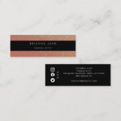 ソーシャルメディアオール&ウェブサイトピンクグリッター スキニー名刺 (正面/裏面)