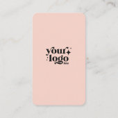 ソーシャルメディアカスタムロゴQRコードピーチ赤面はっきりした 名刺 (裏面)