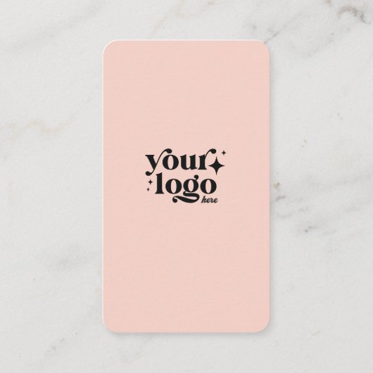 ソーシャルメディアカスタムロゴQRコードピーチ赤面はっきりした 名刺 (裏面)