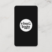 ソーシャルメディアカスタムロゴQRコードブラックはっきりした 名刺 (裏面)