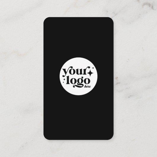 ソーシャルメディアカスタムロゴQRコードブラックはっきりした 名刺 (裏面)