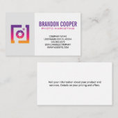 ソーシャルメディアカメラシャッターロゴ 名刺 (正面/裏面)