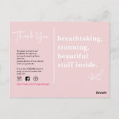 ソーシャルメディアカードをありがとう。ビジネスレビュー。 ポー ポストカード (裏面)