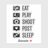 ソーシャルメディアゲーマービニールステッカー シール (シート)