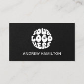 ソーシャルメディアスキャン可能なQRコードロゴカスタムブラック 名刺 (裏面)