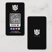 ソーシャルメディアスキャンMe QRコードロゴモダンシンプル 名刺 (正面/裏面)