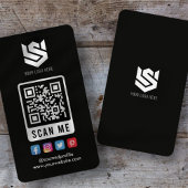 ソーシャルメディアスキャンMe QRコードロゴモダンシンプル 名刺