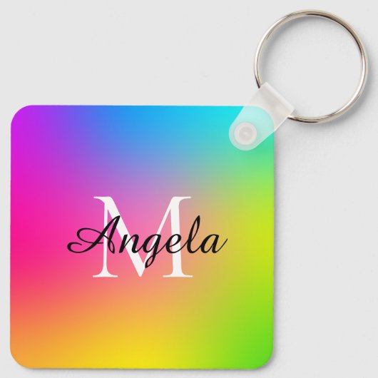 ソーシャルメディアスクエアQRコードアルミニウムパーソナライズされた キーホルダー (裏面)