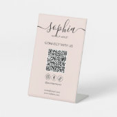 ソーシャルメディアスクリプトで接続 台座サイン (正面)