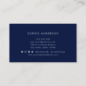 ソーシャルメディアスクリプトの追加カスタムの色のミニマル 名刺 (裏面)