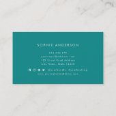 ソーシャルメディアスクリプトの追加カスタムの色のミニマル 名刺 (裏面)