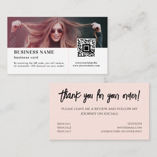 ソーシャルメディアストアQRコード割引あり 名刺 (正面/裏面)