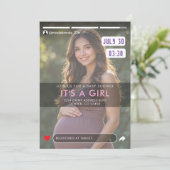 ソーシャルメディアストーリー投稿写真ベビーシャワー 招待状 (スタンド正面)