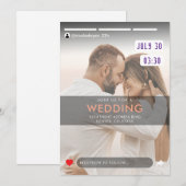 ソーシャルメディアストーリー投稿写真 ウェディング 招待状 (正面/裏面)