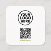 ソーシャルメディアスナップと共有、QRコード スクエア名刺 (裏面)