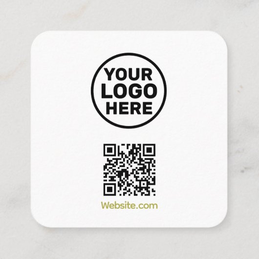 ソーシャルメディアスナップと共有、QRコード スクエア名刺 (裏面)