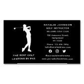 ソーシャルメディアスポーツコーチ女性ゴルフインストラクター マグネット名刺 (正面)