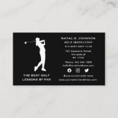 ソーシャルメディアスポーツコーチ女性ゴルフインストラクター 名刺 (正面)