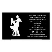 ソーシャルメディアダンスインストラクター社交ダンス踊り マグネット名刺 (正面)