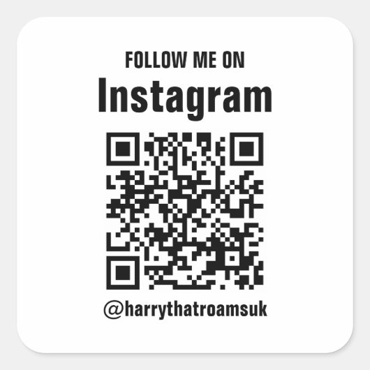 ソーシャルメディアデカール、Qrコードのインストール スクエアシール (正面)