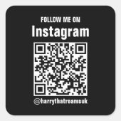 ソーシャルメディアデカール、Qrコードのインストール スクエアシール (正面)