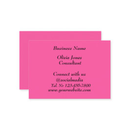 ソーシャルメディアトレンディーネオンモダンネオンピンク 名刺