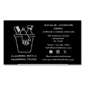 ソーシャルメディアハウス清掃サービス清掃員 マグネット名刺 (正面)