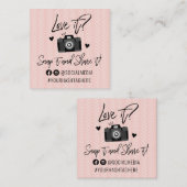 ソーシャルメディアハッシュタグスクエアビジネスカード スクエア名刺 (正面/裏面)