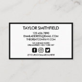 ソーシャルメディアバタフライが爪、 ネイル 名刺 (裏面)