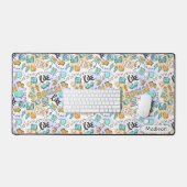 ソーシャルメディアパターン名前をカスタムする デスクマット (キーボード&マウス)