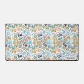 ソーシャルメディアパターン名前をカスタムする デスクマット (正面)