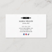 ソーシャルメディアパティシシェフベーカリー転がズピン 名刺 (裏面)