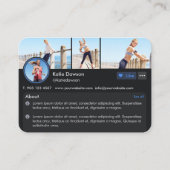 ソーシャルメディアパーソナルフィットネストレーナープロファイルページ 名刺 (正面)