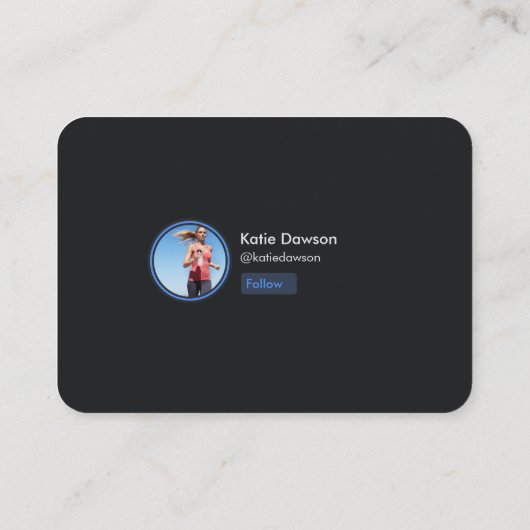 ソーシャルメディアパーソナルフィットネストレーナープロファイルページ 名刺 (裏面)