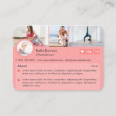 ソーシャルメディアパーソナルフィットネストレーナープロファイルページ 名刺 (正面)