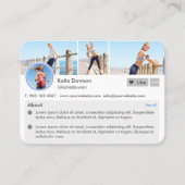 ソーシャルメディアパーソナルフィットネストレーナープロファイルページ 名刺 (正面)